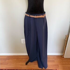 Abercrombie & Fitch Navy Wide-Leg Pants